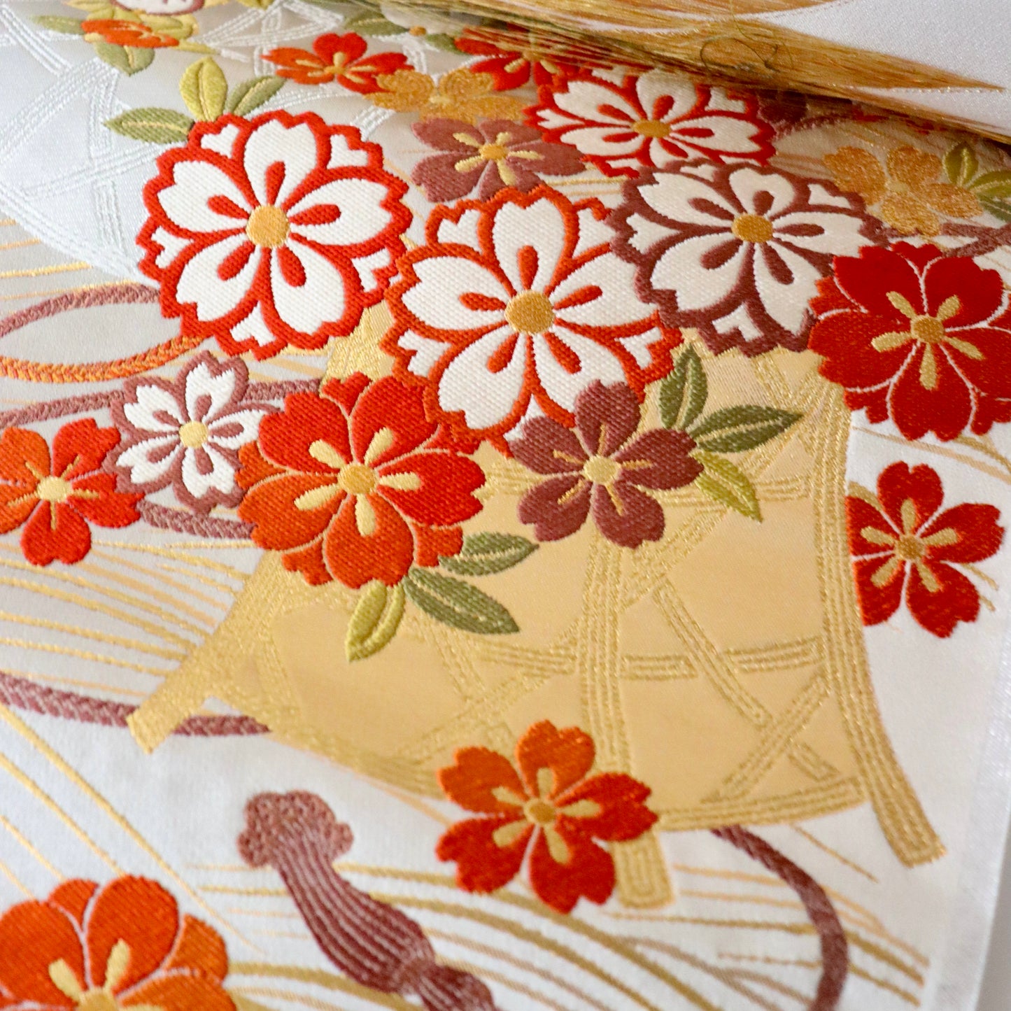 袋帯「波花籠文」梅垣織物