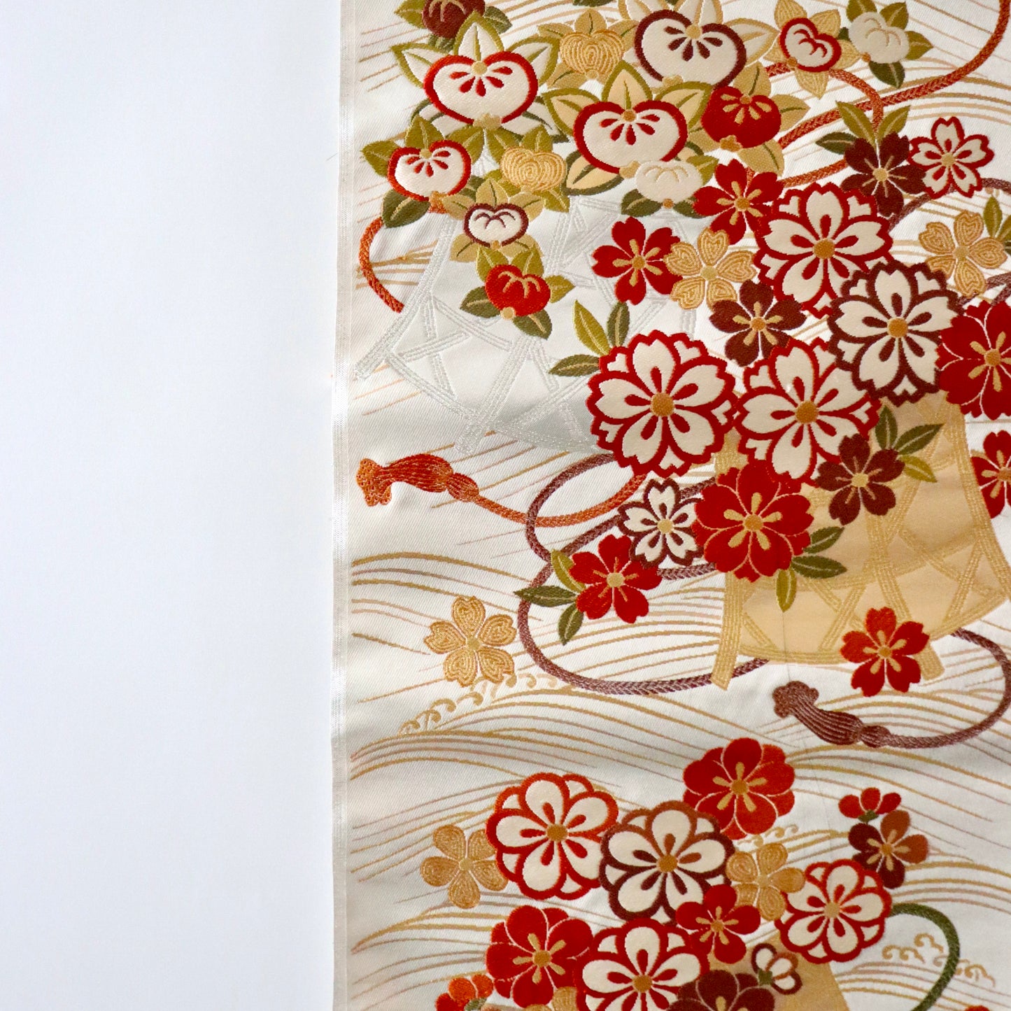 袋帯「波花籠文」梅垣織物