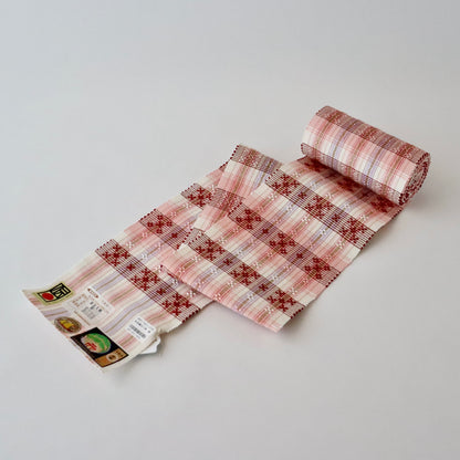 四寸帯「首里花織 - wht.p」勝連鈴奈