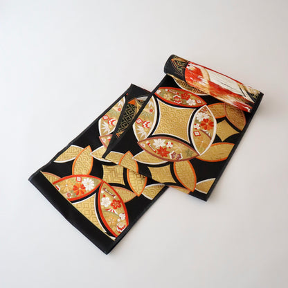 袋帯「小袖重ね七宝文」梅垣織物