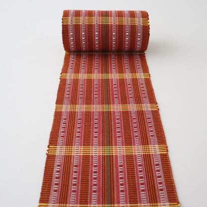 四寸帯「首里道屯織 - red.y」高江洲恵美