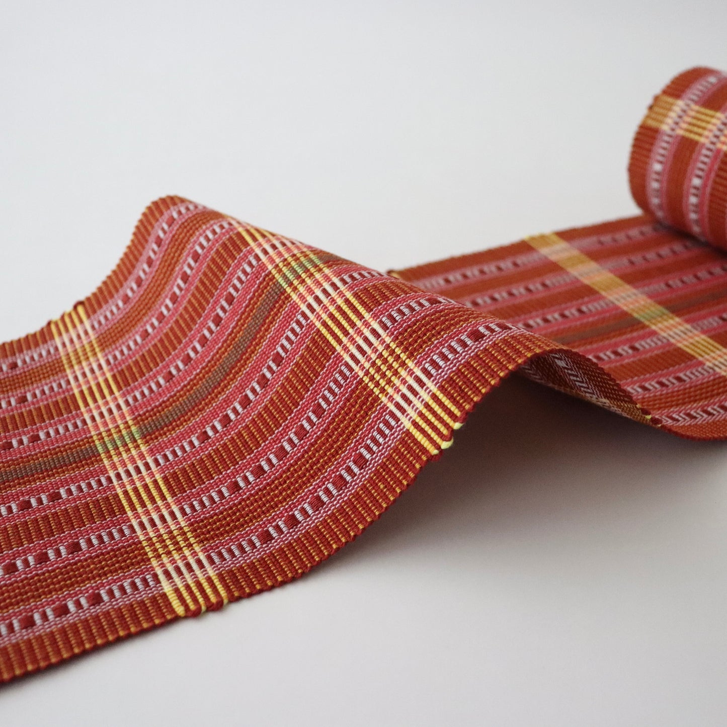 四寸帯「首里道屯織 - red.y」高江洲恵美