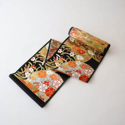 袋帯「春秋花丸文」梅垣織物