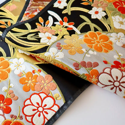 袋帯「春秋花丸文」梅垣織物