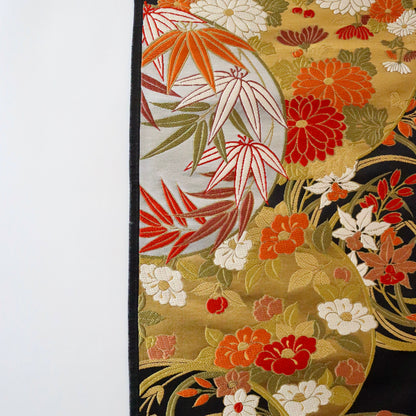 袋帯「春秋花丸文」梅垣織物