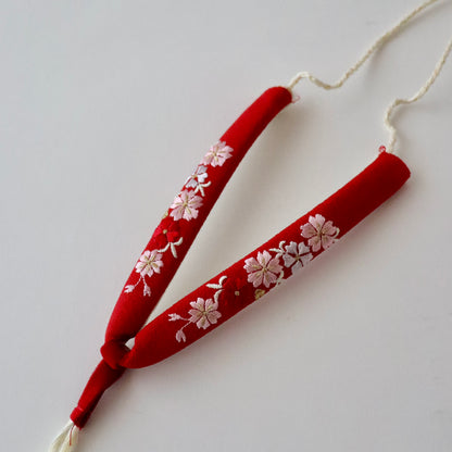 鼻緒 | 七五三 | 三歳 | 正絹 | 桜 | 刺繍 | 大原商店