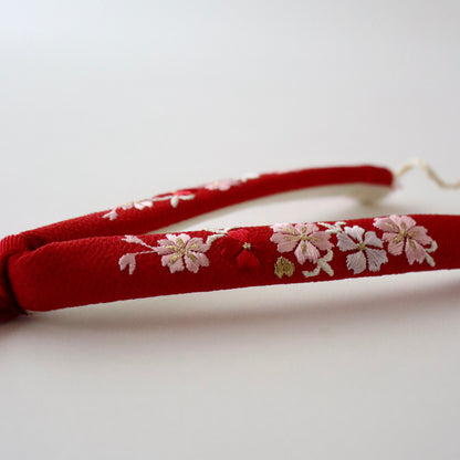 鼻緒 | 七五三 | 三歳 | 正絹 | 桜 | 刺繍 | 大原商店