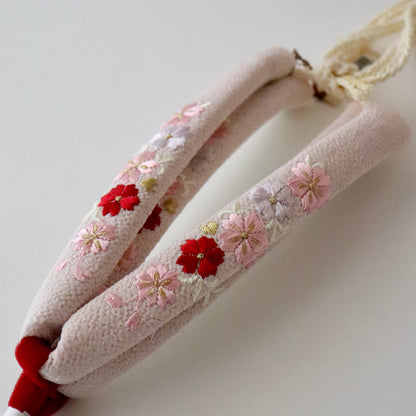 鼻緒 | 七五三 | 三歳 | 正絹 | 桜 | 刺繍 | 大原商店