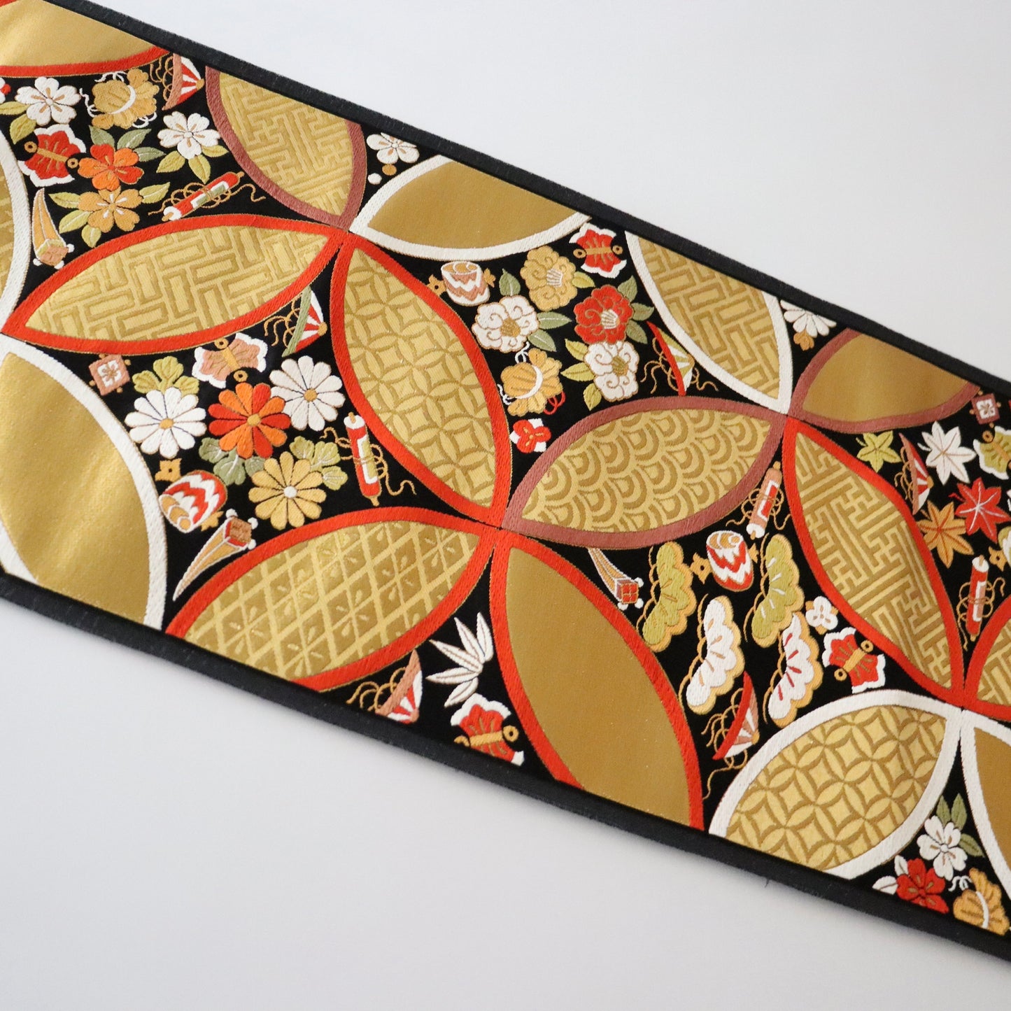 袋帯「慶長小袖七宝文」梅垣織物