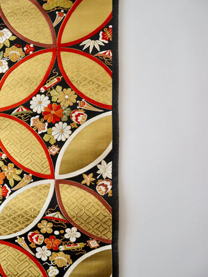 袋帯「慶長小袖七宝文」梅垣織物