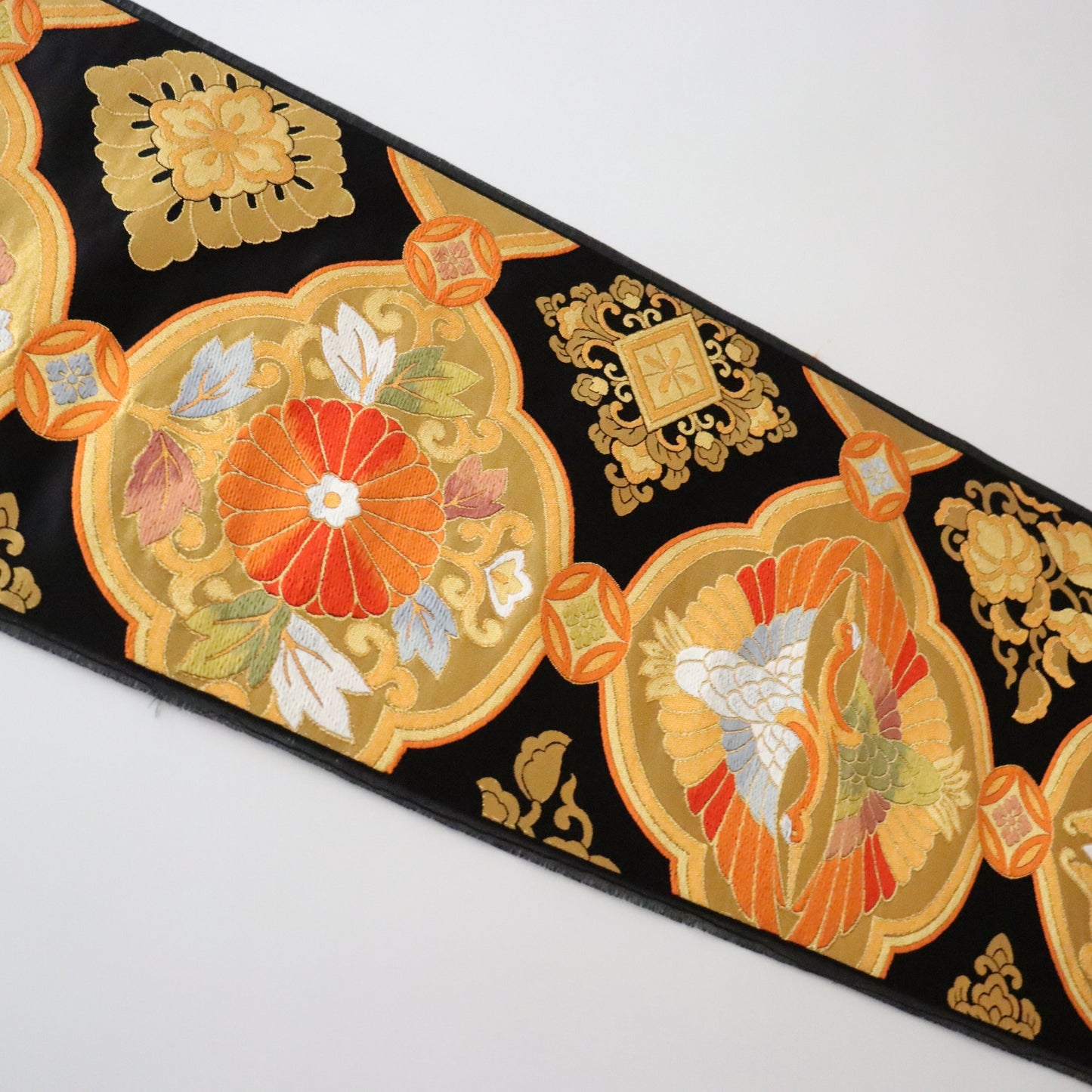 袋帯「金具花鳥文」梅垣織物