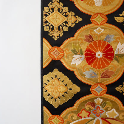 袋帯「金具花鳥文」梅垣織物