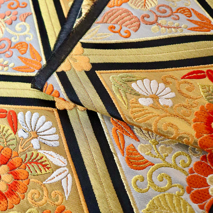 袋帯「舞楽菱文」梅垣織物