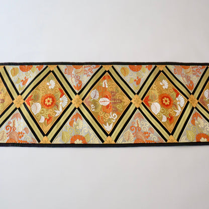 袋帯「舞楽菱文」梅垣織物