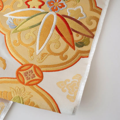 袋帯「金具花鳥文」梅垣織物