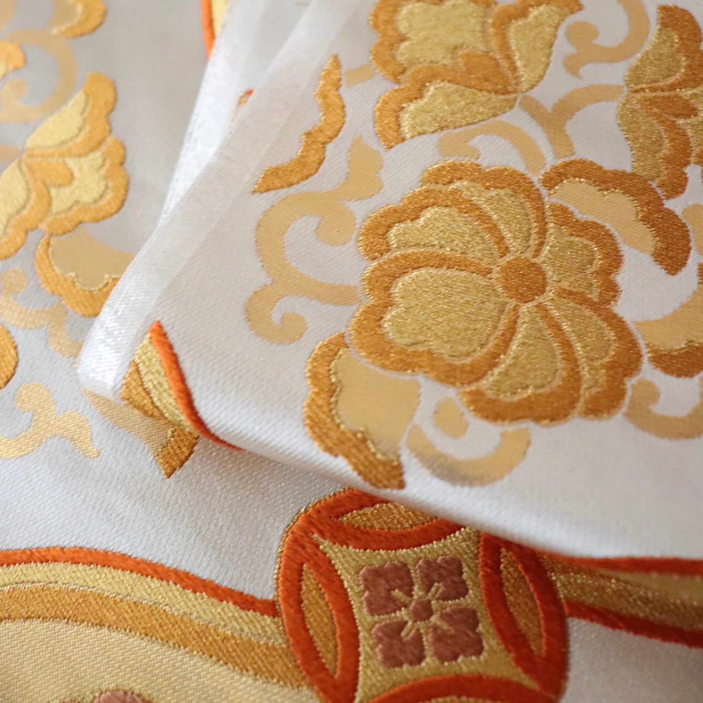 袋帯「金具花鳥文」梅垣織物