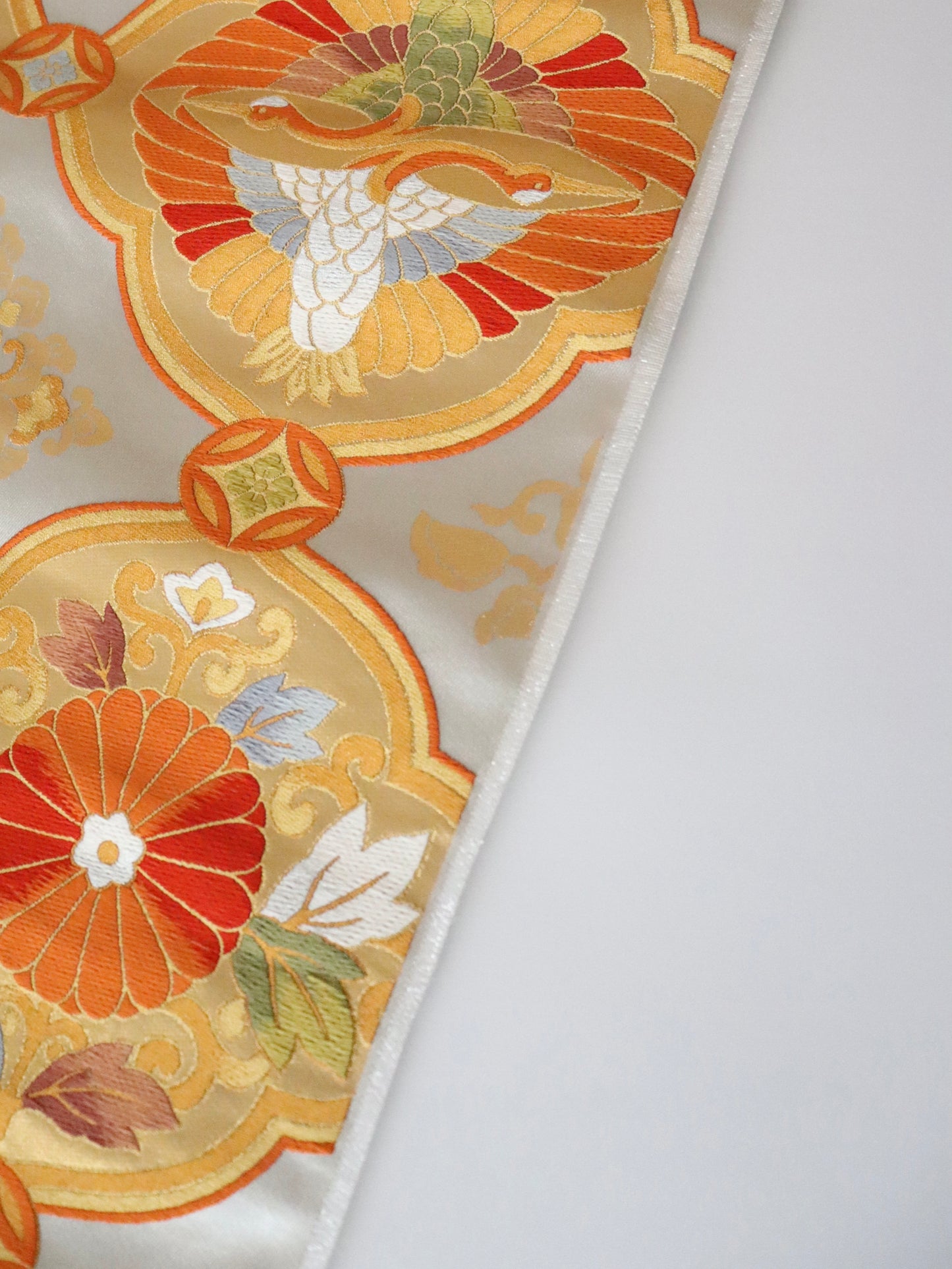 袋帯「金具花鳥文」梅垣織物