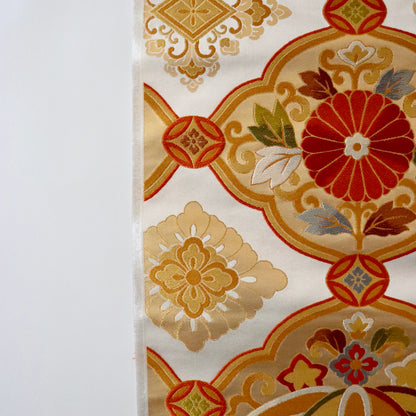 袋帯「金具花鳥文」梅垣織物