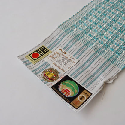 四寸帯「首里道屯織 -lt.grn」富原あい