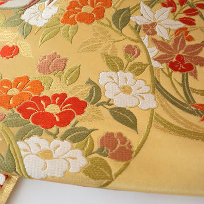 袋帯「春秋花丸文」梅垣織物