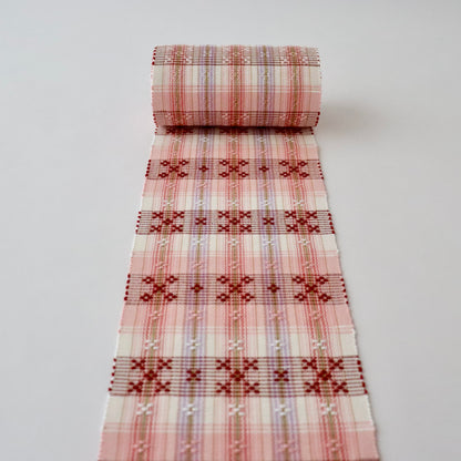 四寸帯「首里花織 - wht.p」勝連鈴奈