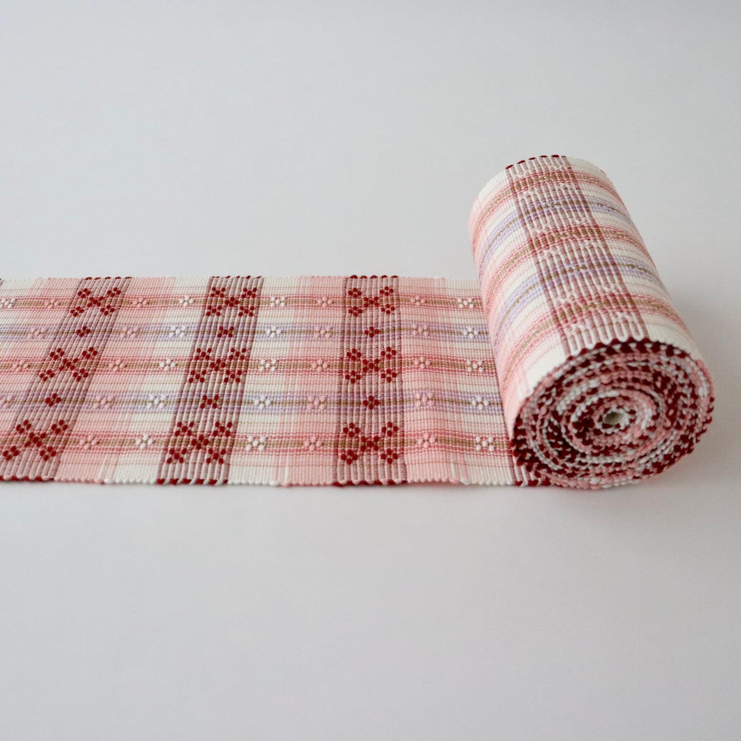 四寸帯「首里花織 - wht.p」勝連鈴奈