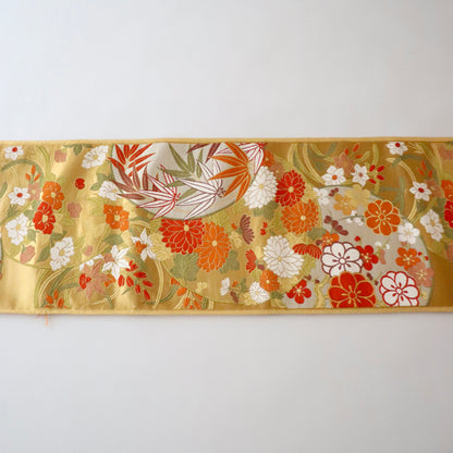 袋帯「春秋花丸文」梅垣織物