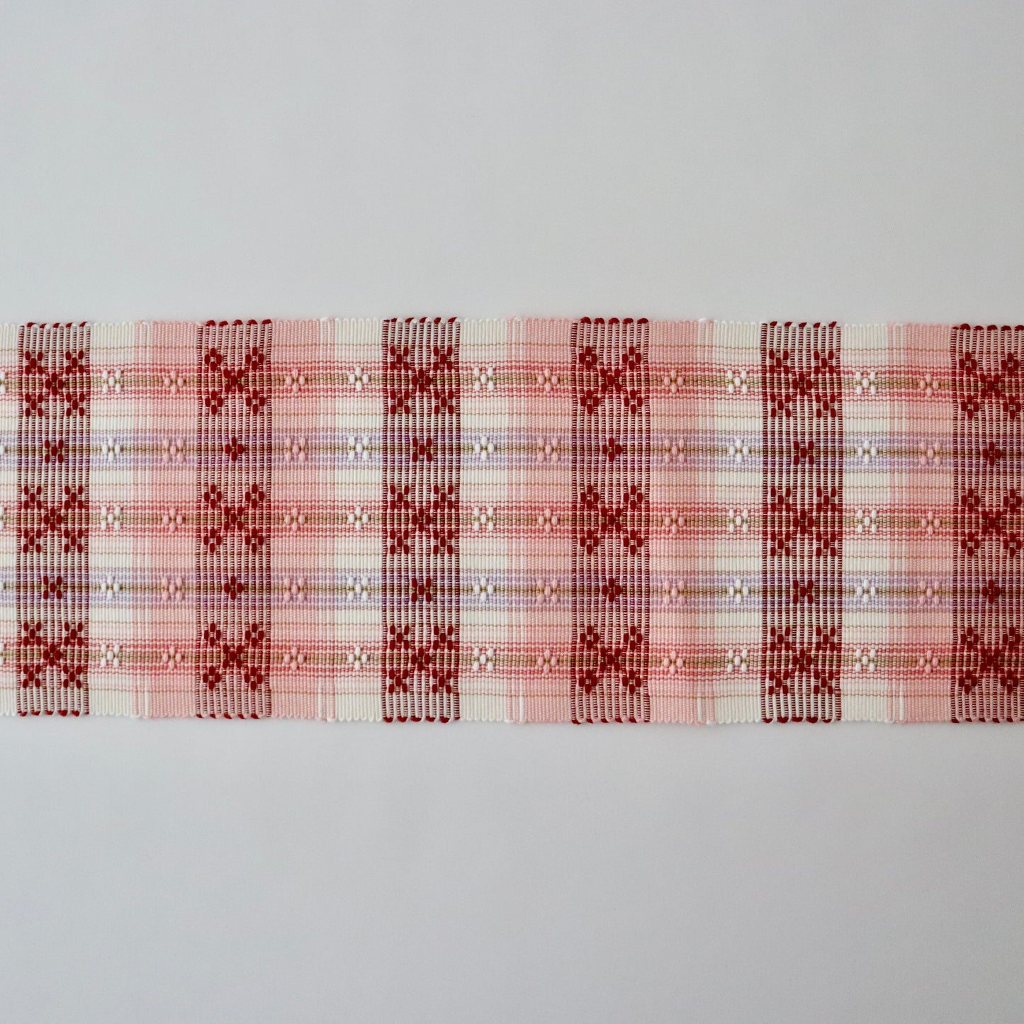 四寸帯「首里花織 - wht.p」勝連鈴奈