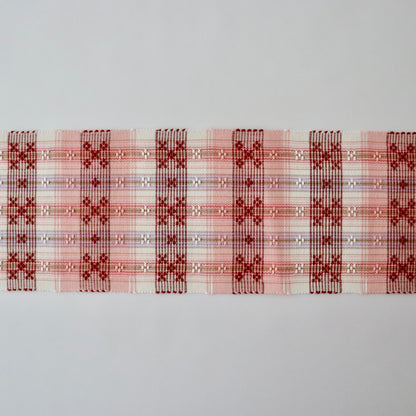 四寸帯「首里花織 - wht.p」勝連鈴奈