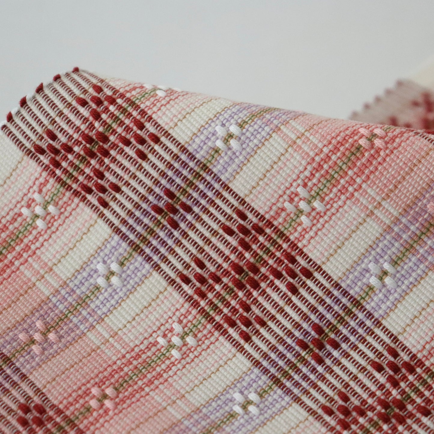 四寸帯「首里花織 - wht.p」勝連鈴奈