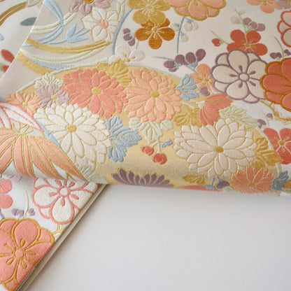 袋帯「春秋花丸文」梅垣織物