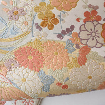 袋帯「春秋花丸文」梅垣織物