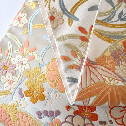 袋帯「春秋花丸文」梅垣織物