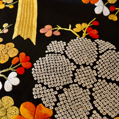 袋帯「竹垣梅花文」梅垣織物