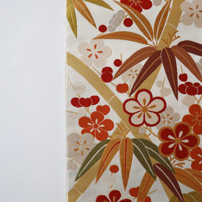 袋帯「松竹梅花文」梅垣織物