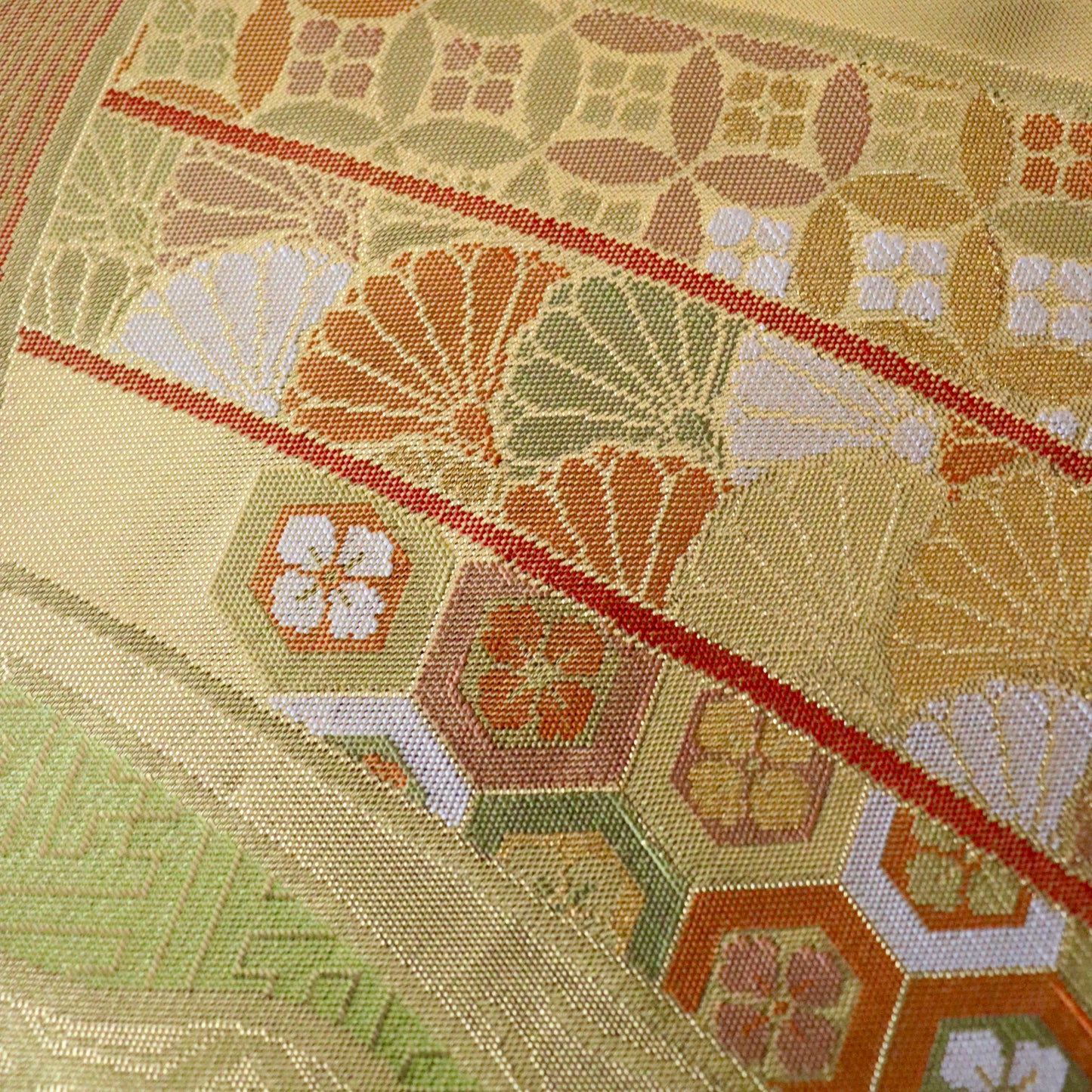 袋帯「慶長熨斗文」梅垣織物