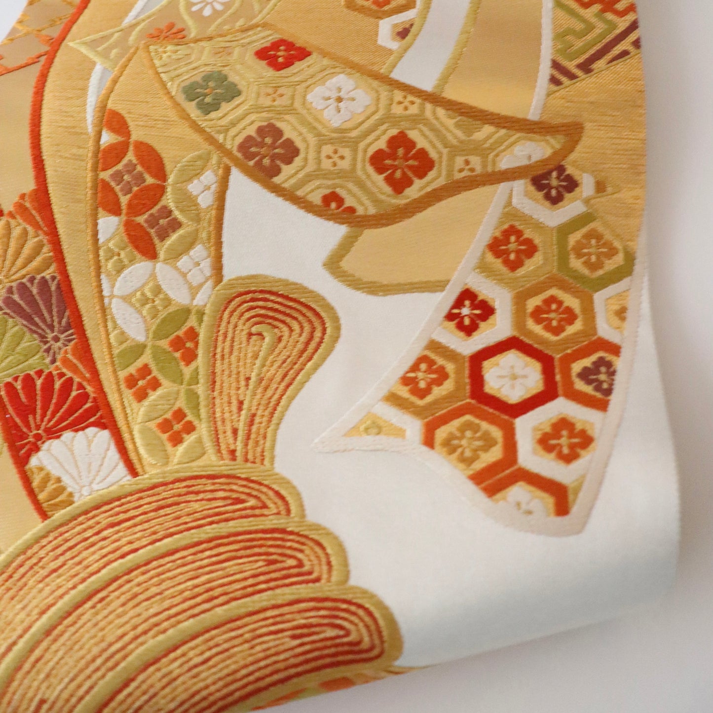 袋帯「慶長熨斗文」梅垣織物