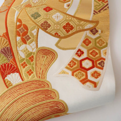 袋帯「慶長熨斗文」梅垣織物