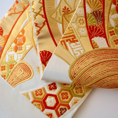 袋帯「慶長熨斗文」梅垣織物