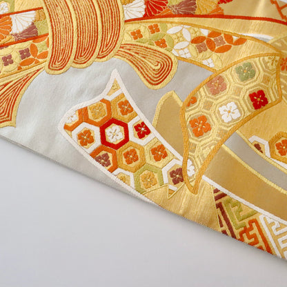 袋帯「慶長熨斗文」梅垣織物