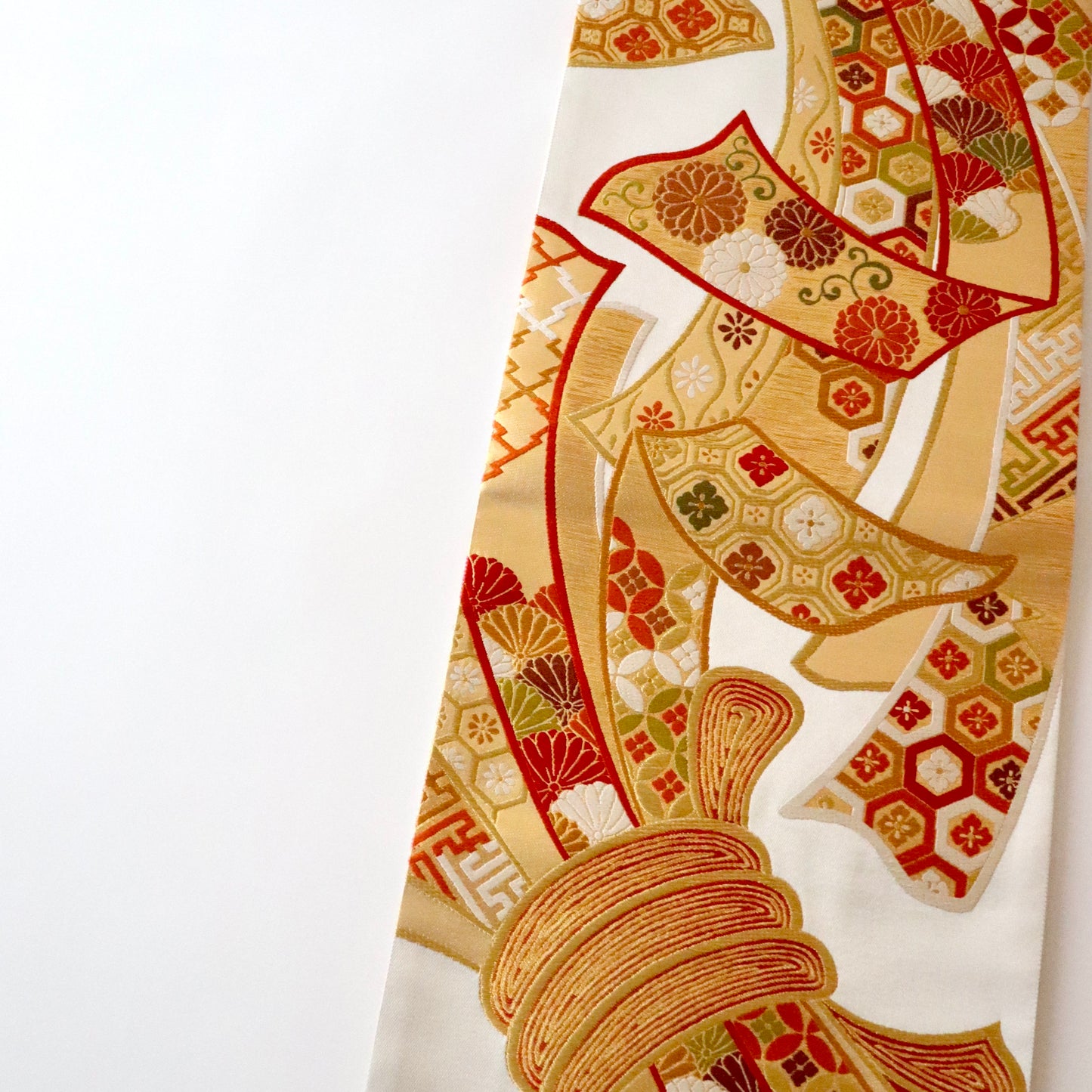 袋帯「慶長熨斗文」梅垣織物