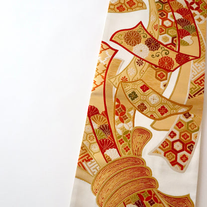 袋帯「慶長熨斗文」梅垣織物