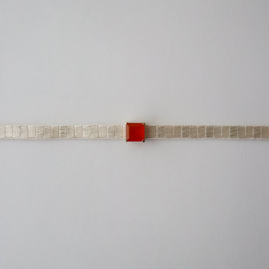 帯留「石帯留  カーネリアン」大原商店