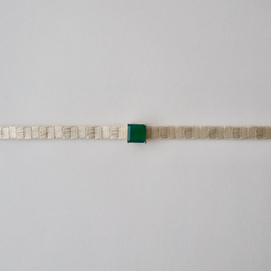 帯留「石帯留  グリーンオニキス」大原商店