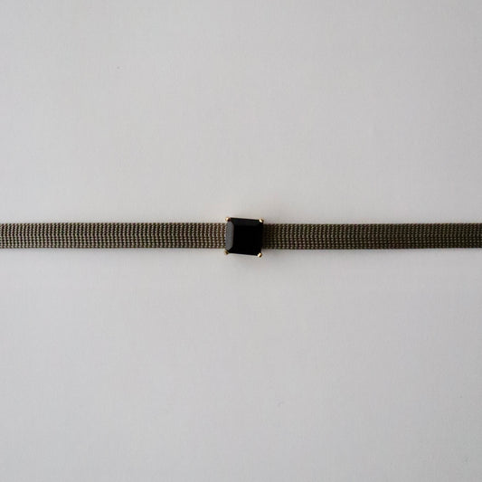 帯留「石帯留  オニキス」大原商店