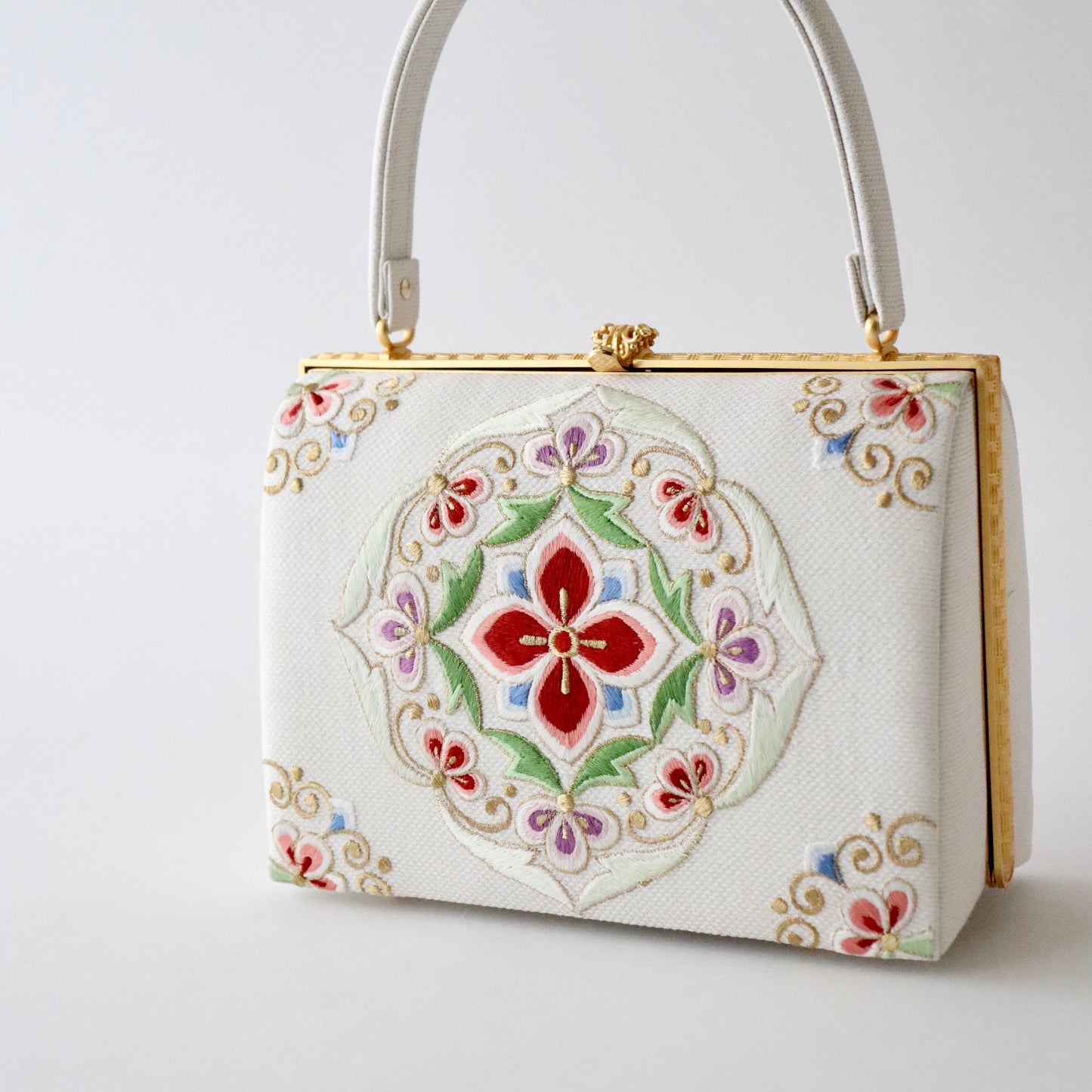 刺繍 | 草履バッグセット | 振袖 | 礼装 | 白 | 華文 | 和小物さくら