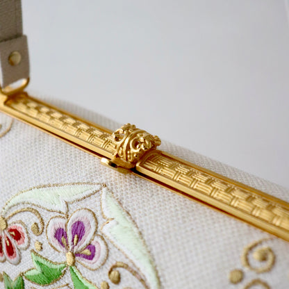 刺繍 | 草履バッグセット | 振袖 | 礼装 | 白 | 華文 | 和小物さくら