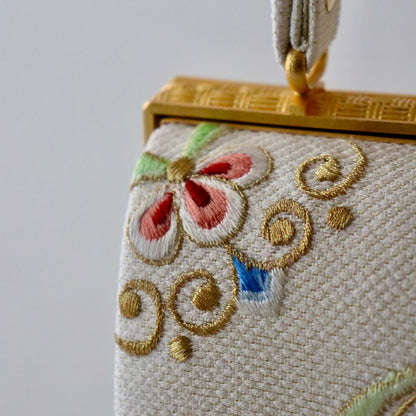 刺繍 | 草履バッグセット | 振袖 | 礼装 | 白 | 華文 | 和小物さくら