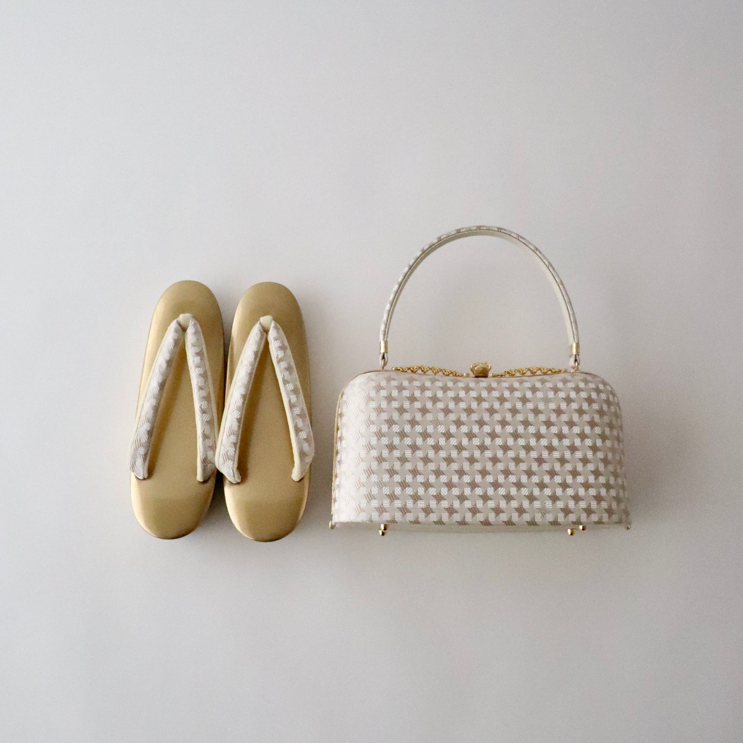 草履バッグセット「博多織-変わり格子」やまざき