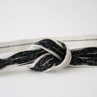 帯締め「高麗浮木の葉- slv blk」和小物さくら